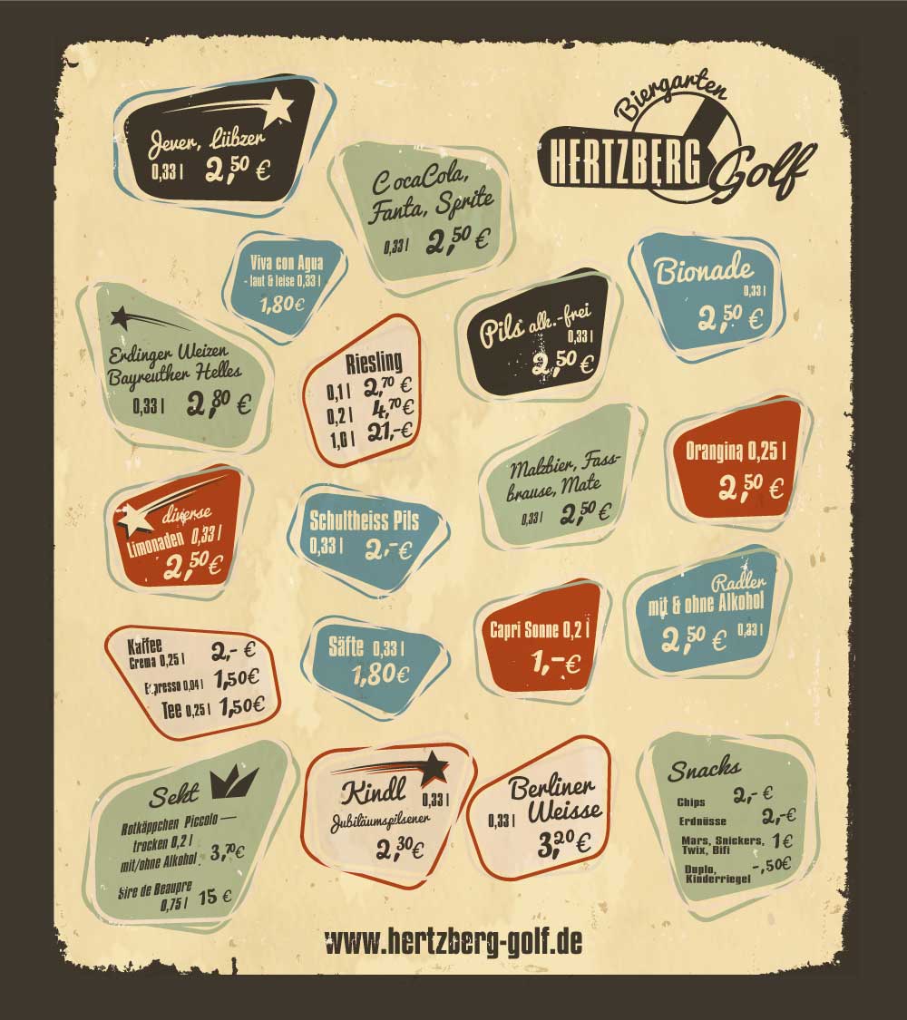 Getränkekarte Hertzberg 2025